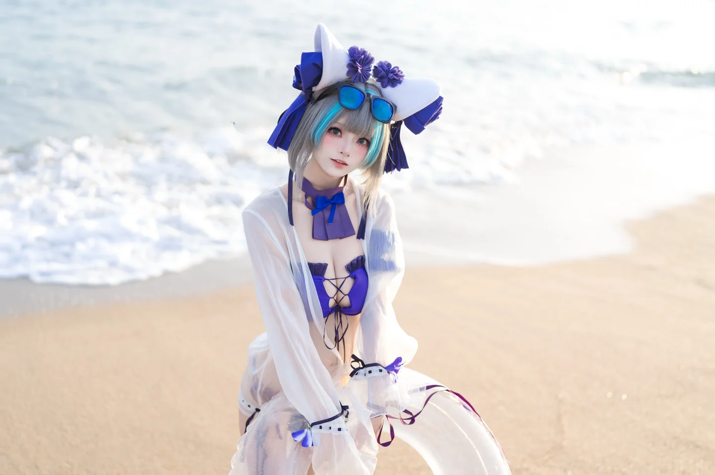 九柒喵 - No.039 碧蓝航线·柴郡泳装 [26P-194MB]